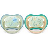 Philips Avent Schnuller +0 Monate Air Night Star/Eule