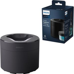 Philips Quick Clean Pod - QCP10/01 - Reinigingsstation Voor Scheerapparaten + 1 cartridge - Zwart