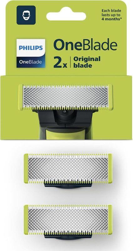 Philips - Oneblade - Scheermesjes - Grijs - 2 Eenheden