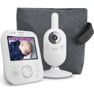 Philips Avent - SCD892/26 - Video Babyfoon - Leisteen - Babyfoon met Camera - Inclusief reistas
