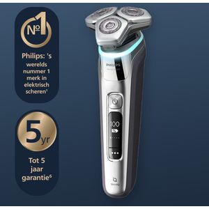 Philips Shaver 9000 Series S9974/63 - Elektrisch scheerapparaat – met trimmer – mannen - Quick Clean Pod - Zilver