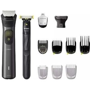 Philips All-in-One Series 9000 MG9540/15 - 13-in-1 - Trimmerset - voor baard lichaam en haar - met OneBlade - Donkergrijs