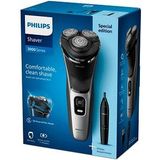 Philips - Shaver 3000 Series - Elektrisch Scheerapparaat - Wet & Dry - Zwart