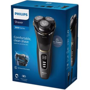 Philips - Shaver S3000 - Elektrisch Scheerapparaat - Diepzwart - SkinProtect-technologie