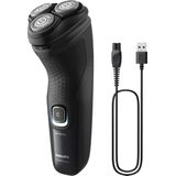 Philips - Shaver 3000X Series - Zwart - Draadloos - Roterend Scheersysteem