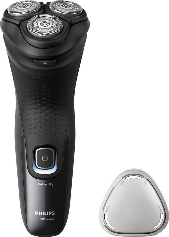 Philips - Shaver 3000X Series - Zwart - Draadloos - Roterend Scheersysteem