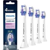 Philips - Sonicare S2 Sensitive-opzetborstels - Wit - Set van 4