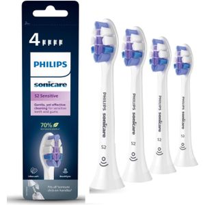Philips - Sonicare S2 Sensitive-opzetborstels - Wit - Set van 4