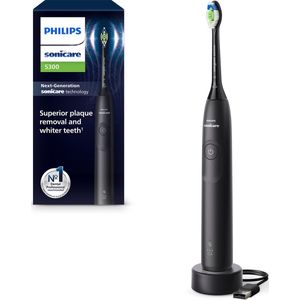 Philips Sonicare 5300 Series Elektrische Tandenborstel Zwart Wittere tanden HX71