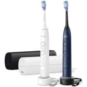 Philips - Sonicare 7100 series - Elektrische Tandenborstel - Wit & Blauw - Duopack - Reisetui
