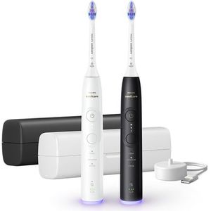 Philips Sonicare 6500 Series - Elektrische Tandenborstel - Zwart & Wit - Duopack - Reisetui