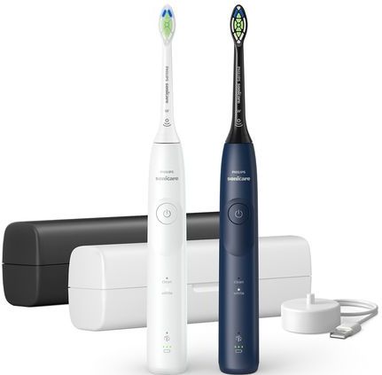 Philips Sonicare 5500 Series - Elektrische Tandenborstels - Wit & Blauw - Duopack - 2 Reisetuis