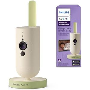 Philips Avent Smart camera voor smartphone, privé-encryptie, babyfoon met app, audio, 2 x zoom, nachtzicht, slaapliedjes en witte geluiden (model SCD643/26)