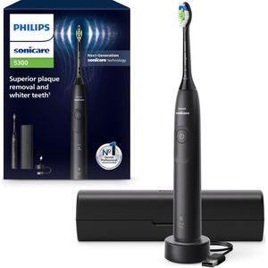 Philips Sonicare 5300 Series - Elektrische Tandenborstel - Zwart - Reisetui - Wittere tanden - HX7101/02