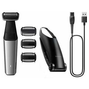Philips BODYGROOM Series 5000 BG5021/15 lichaamstondeuse Zwart, Zilver