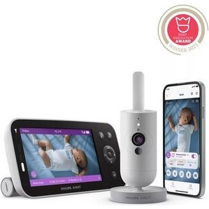 Philips Avent Premium Connected Babyfoon met camera en app – Ademhaling en slaap detectie SCD973/26