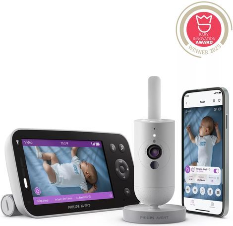 Philips Avent Premium Connected Babyfoon met camera en app – Ademhaling en slaap detectie SCD973/26