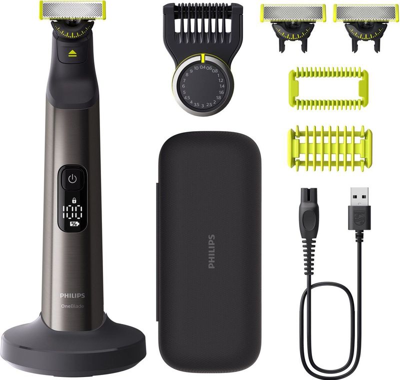 Philips - OneBlade Pro 360 - Tondeuse - Zwart - Elektrisch - Inclusief 2 Lames