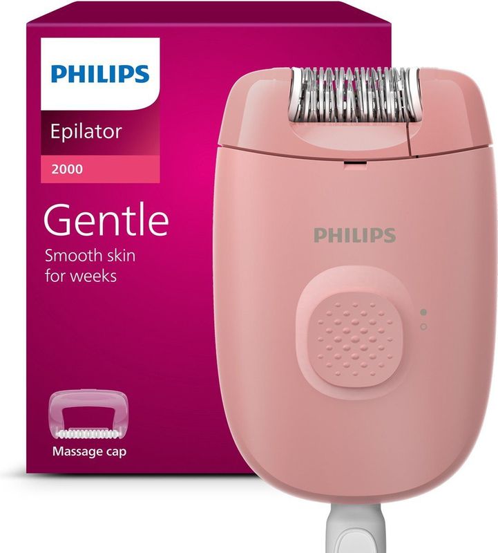 Philips - Epilator Series 2000 - Ontharingsapparaat - Wit - Massage Cap