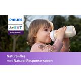 Philips Avent Natural Response 1 babyfles – 330 ml – flow 4 - schildpad - SCY906/11