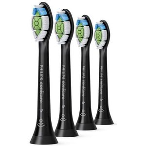 Philips Sonicare Optimal White W2 - Opzetborstels - Zwart - Verpakking van 4