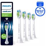 Philips - Sonicare Optimal White - Tandenborstelkoppen - 4 Stuks - Medium Zacht - Biobased Plastic