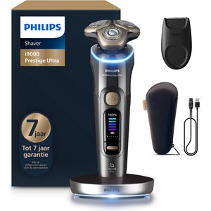 Philips Shaver i9000 Prestige Ultra Elektrisch Scheerapparaat Voor Mannen - Met Precisietrimmer - Donkergrijs - XP9402/11