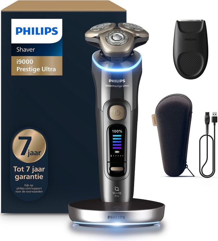 Philips Shaver i9000 Prestige Ultra Elektrisch Scheerapparaat Voor Mannen - Met Precisietrimmer - Donkergrijs - XP9402/11