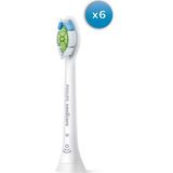 Philips - Sonicare Optimal White W2 - Opzetborstels - Wit - Verpakking van 6