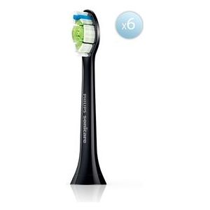 Philips - Sonicare Optimal White W2 - Opzetborstels - Zwart - Verpakking van 6