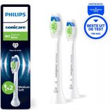 Philips - Sonicare Optimal White W2 - Opzetborstels - Wit - Verpakking van 2
