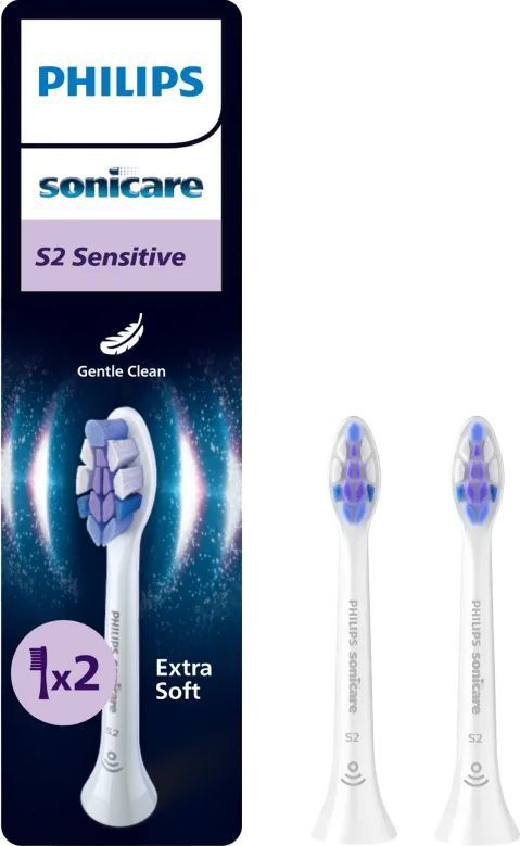 Philips - Sonicare Optimal Sensitive S2 - Opzetborstels - Wit - Verpakking van 2