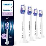 Philips - Sonicare S2 Sensitive - Tandenborstelkoppen - Wit - 4 Stuks