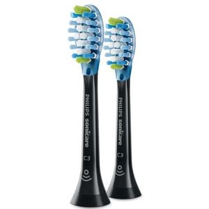 Philips - Sonicare C3 Premium Plaque Defence - Tandenborstelkoppen - Zwart - Set van 2