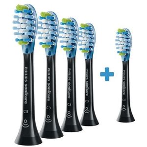 Philips Sonicare Premium Plaque Defence C3 - Opzetborstels - Zwart - Verpakking van 4