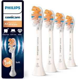 Philips Sonicare Premium All-in-One HX9094/87 Vervangende Opzetstuk voor Tandenborstel White 4 st