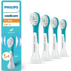 Philips Sonicare For Kids, originele opzetborstels ter vervanging, voor kinderen van 3+, set van 4, HX6034/90, 4 Borstels, Nieuw