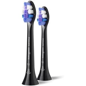 Philips - Sonicare Optimal Sensitive - Opzetborstels voor Elektrische Tandenborstel - Zwart - Verpakking van 2