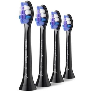 Philips - Sonicare Optimal Sensitive - Opzetborstels voor Elektrische Tandenborstel - Zwart - Verpakking van 4