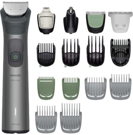 Philips - Series 7000 - Multigroom - Staal - 17 in 1 - Baardtrimmer - Neushaartrimmer - Precisietrimmer - Lichaamstrimmer - Wenkbrauwtrimmer