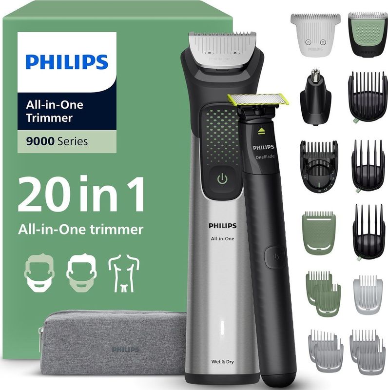 Philips - Series 9000 Mg9557/15 - Multigroom - Draadloos - 15 Opzetkammen - Waterdicht