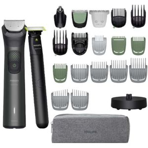 Philips Multigroom 9000-serie Alles-in-één 23-delige Trimmer, Shaver & Tondeuse + OneBlade-trimmer voor mannen – Complete Groomingset Gezicht, Hoofd & Lichaam, 27 Lengtestanden (0,2-20 mm), MG9561/30