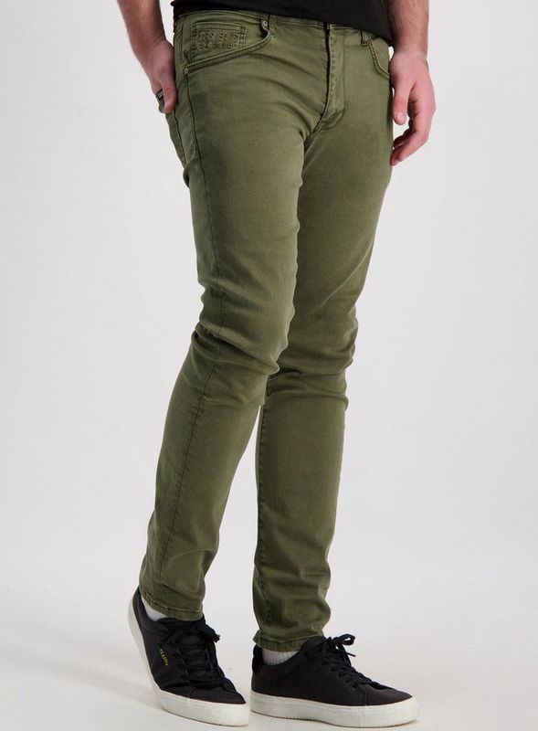 Cars Jeans - Bates Twill - Heren Broek - Army - Slim Fit