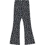 Cars Flared Broek ILVA FLAIR met Paisleyprint Zwart/Wit