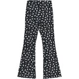 Cars Flared Broek ILVA FLAIR met Paisleyprint Zwart/Wit