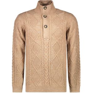 Cars Jeans CRAYS Knit Botton Khaki Heren Trui - Maat S