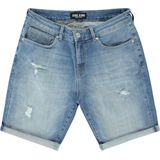 CARS - VALCO Short - Jeans - Stone Blue - Regular Fit - Ritssluiting