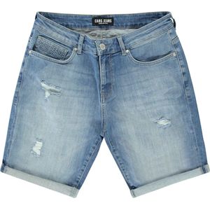 CARS - VALCO Short - Jeans - Stone Blue - Regular Fit - Ritssluiting