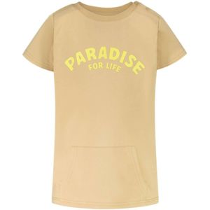 Little Cars - T-shirt - Beige/Geel - Katoen met Korte Mouwen