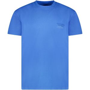 Cars Jeans Jongens t-shirt blauw (Maat: 104) - Tekst - Halslijn: Ronde hals,